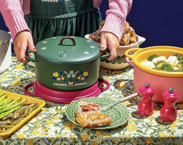 Clothing racks in warehouse environment