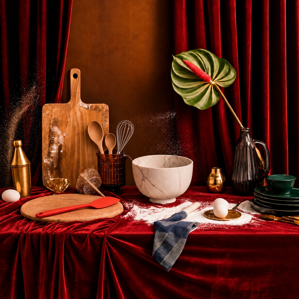Pricing strategy still life with baking tools