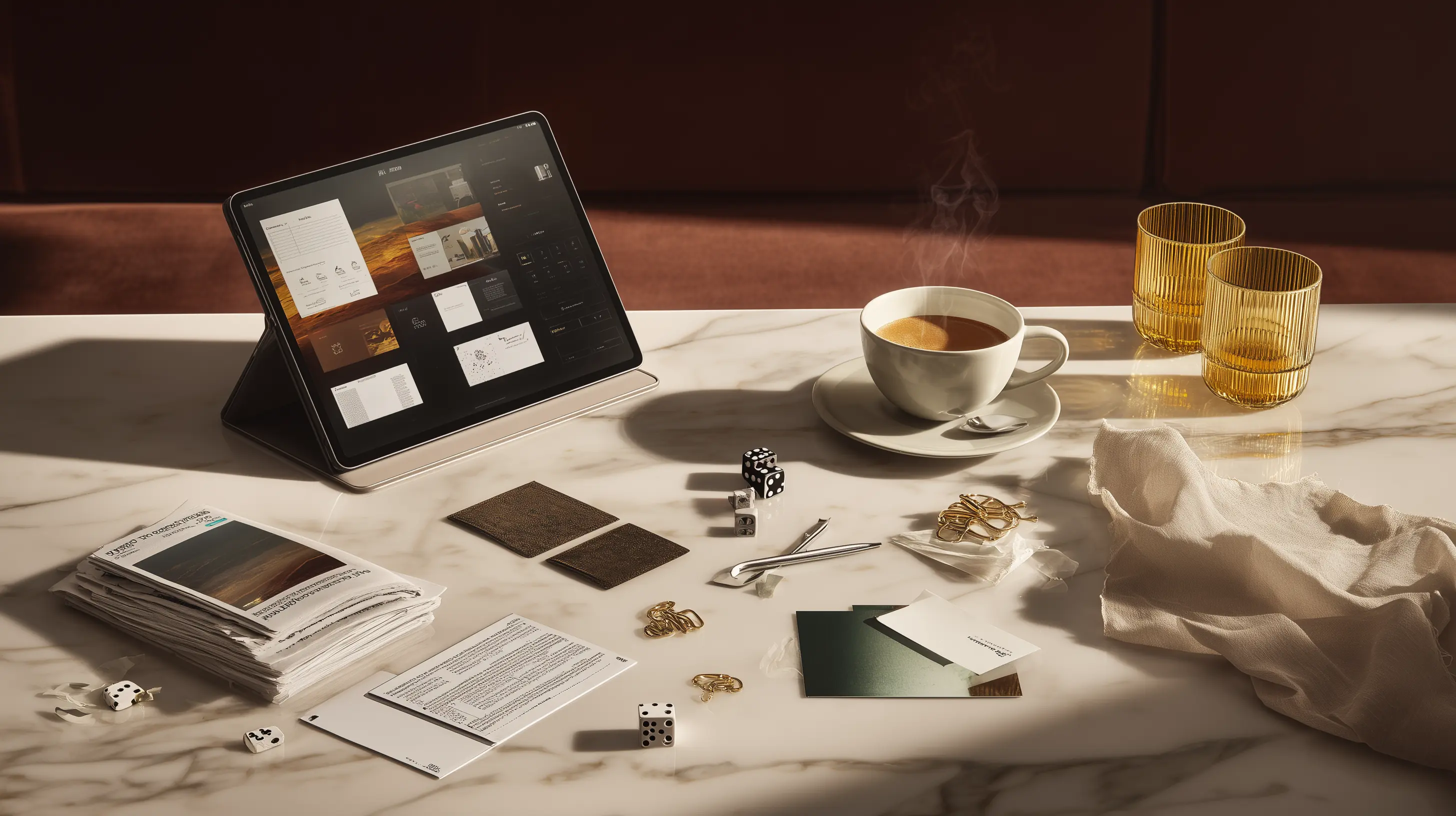 Strategic planning workspace with data documents and analytical tools for category management