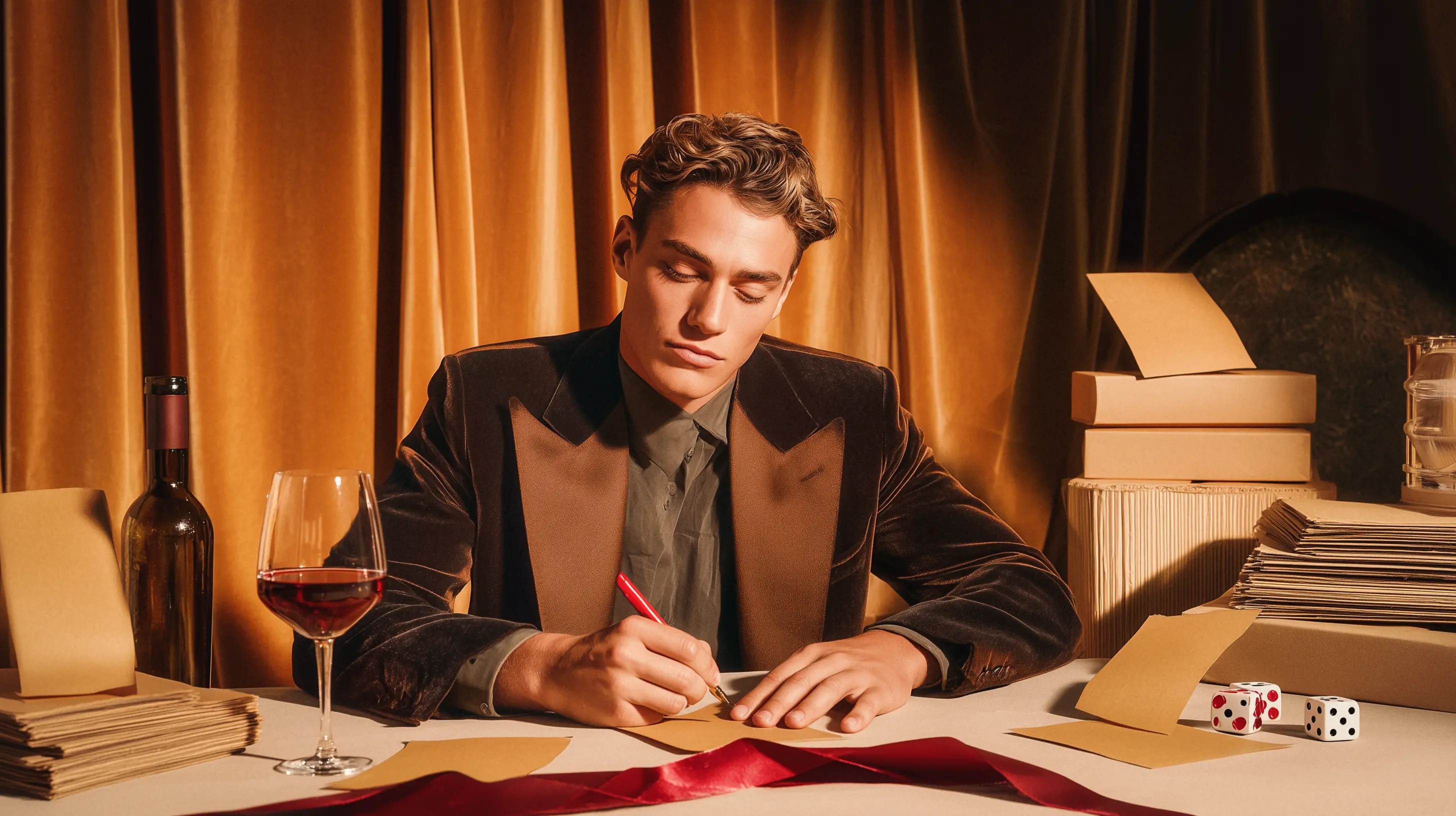 Founder at a desk planning a sales strategy