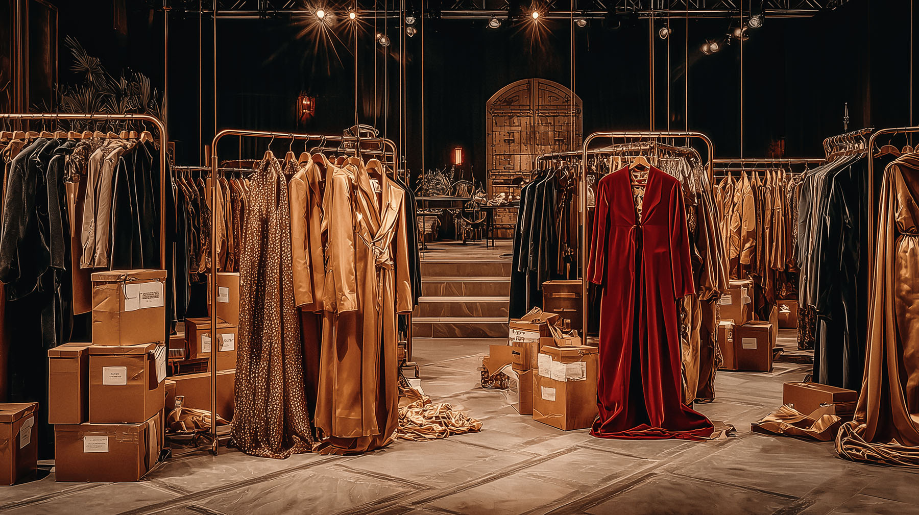 Racks of clothes